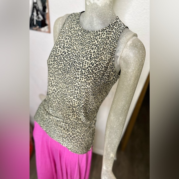 Mark Wong Nark Women’s Sleeveless Leopard Print Top. Size Small - Picture 4 of 16
